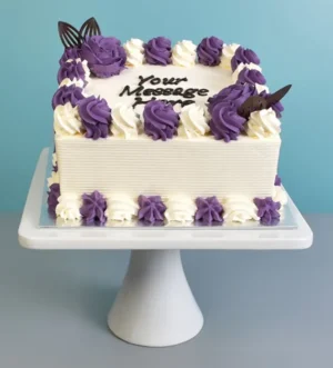 Purple Rose Fan Cake