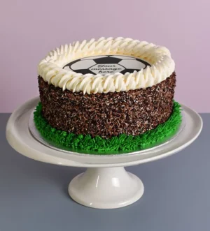 Choc Sprinkle Football Cake