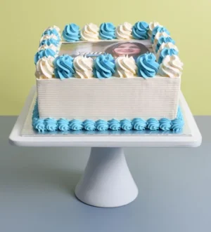 Square Colour Theme Photo Cake