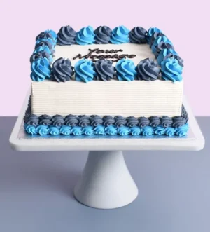 Blue and Grey Cake