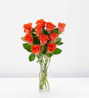 Red & Orange Small Roses Flowers Bouquet